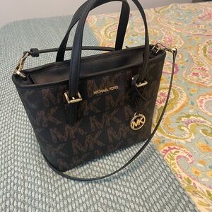 Michael Kors handbag or crossbody signature logo black and brown